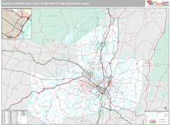 Albany-Schenectady-Troy Metro Area Digital Map Premium Style